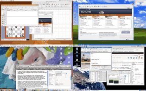 Ubuntu, XP, Macintosh og Fedora